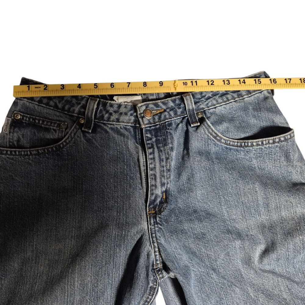 Carhartt Women's 12x30 WB160 VIO Blue Denim Jeans Relaxed Fit 100% Cotton - Picture 12 of 12